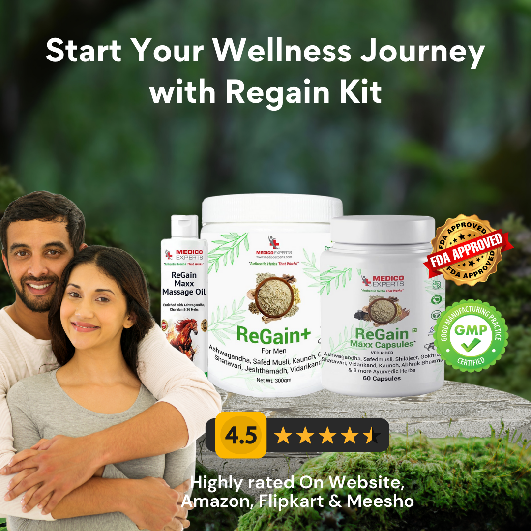 ReGain Kit - ReGain+ Powder, Regain Maxx Capsule & ReGain Maxx Massage Oil