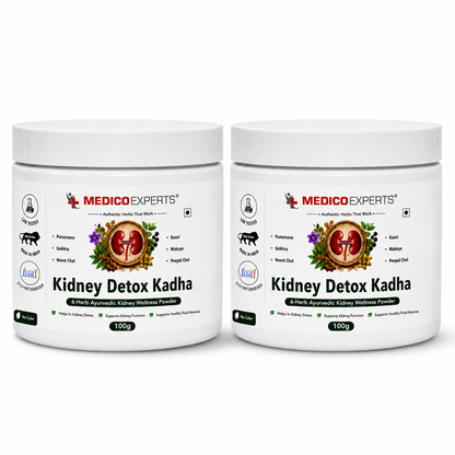 MedicoExperts Kidney Detox Kadha — 6-herb Ayurvedic kidney wellness powder