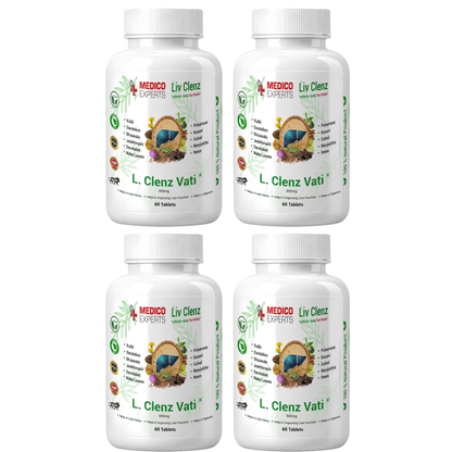 MedicoExperts L Clenz Vati - Ayurvedic Liver Detox Supplement | Helps Repairing Liver From Alcoholic & Fatty Liver