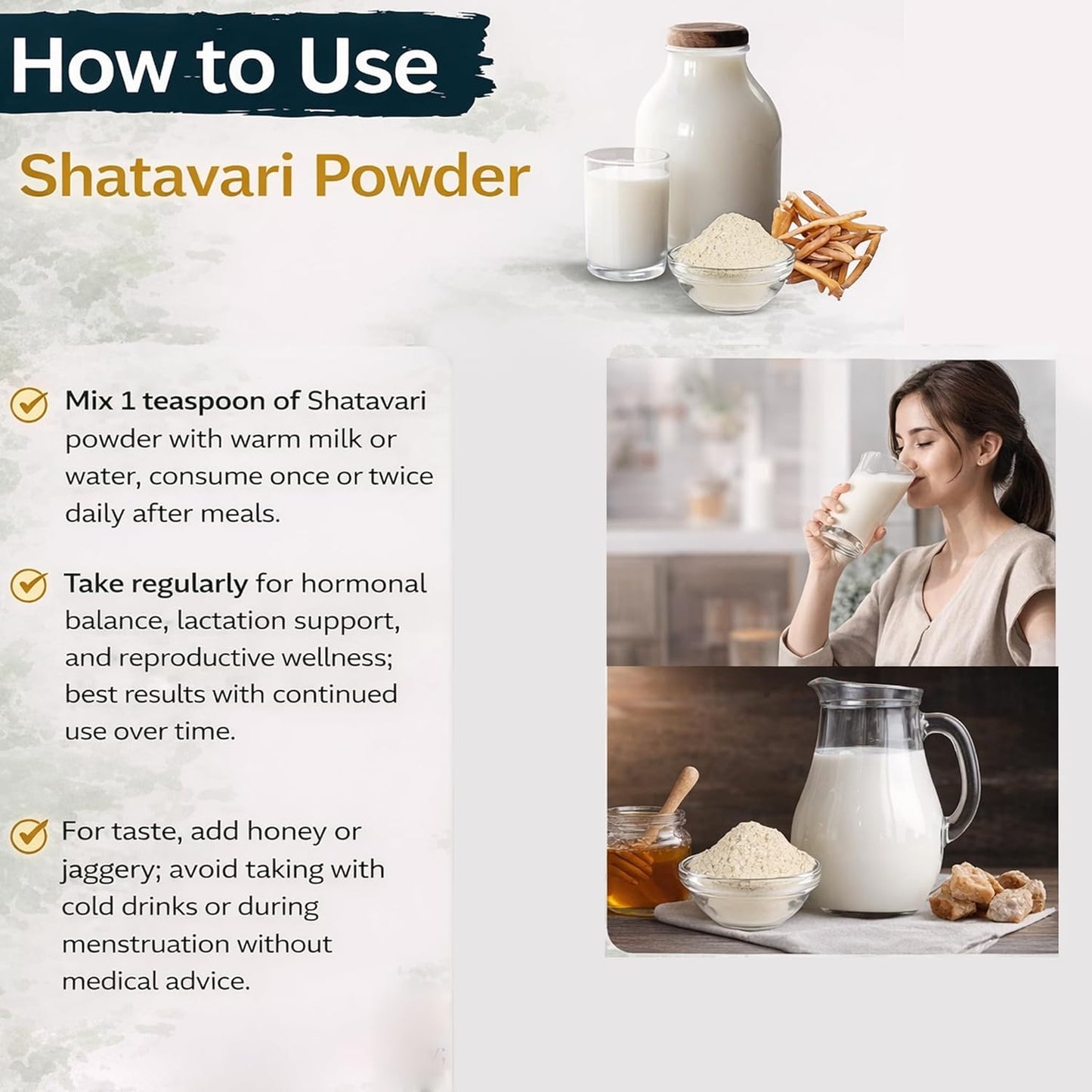 MedicoExperts Yellow Shatavari Powder (100g) - Hormonal & Vitality Support