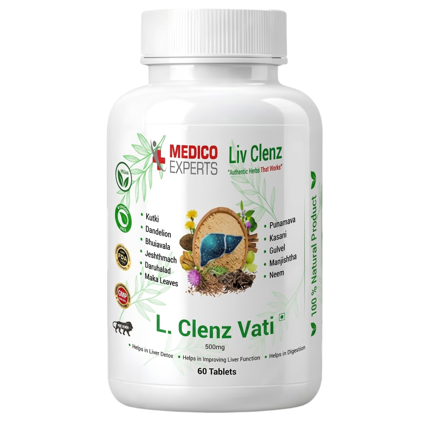 MedicoExperts L Clenz Vati - Ayurvedic Liver Detox Supplement