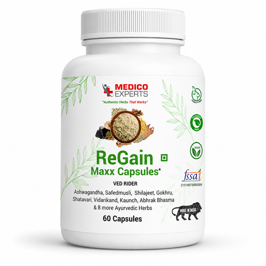 MedicoExperts Regain Maxx Capsules - Best Ayurvedic Medicine to Last Longer in Bed