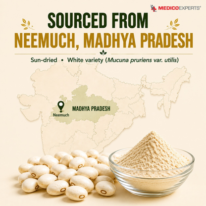 White Kaunch Beej Powder — Nature's Dopamine Herb for Calm, Clarity & Stress Relief