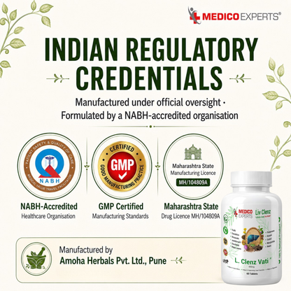 MedicoExperts L Clenz Vati - Ayurvedic Liver Detox Supplement | Helps Repairing Liver From Alcoholic & Fatty Liver