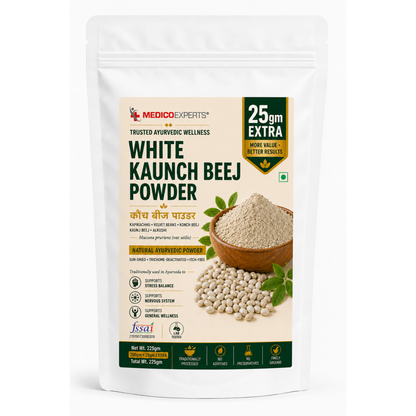 White Kaunch Beej Powder — Nature's Dopamine Herb for Calm, Clarity & Stress Relief
