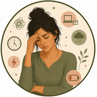 The stressed-out woman