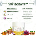 MedicoExperts Glow Ubtan Face Mask for Glowing Skin | Red Sandalwood, Hyaluronic & 11 Herbs
